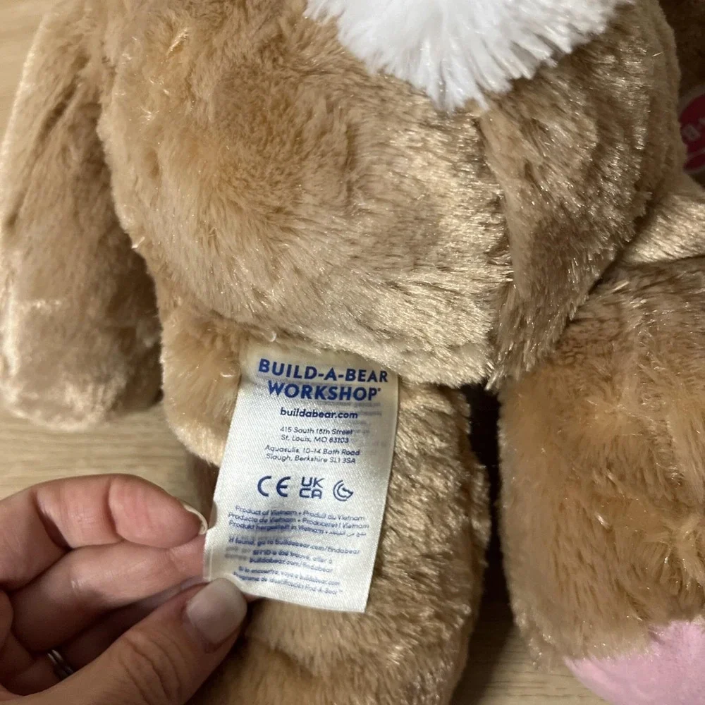 VTG 2002 Build-a-Bear Brown Tan‎ Sitting Fluffy Bunny Rabbit Stuffed Plush BAB